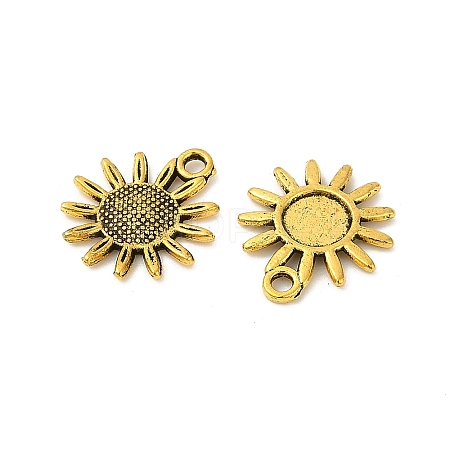 Tibetan Style Alloy Pendant Cabochon Settings GLF1377Y-1