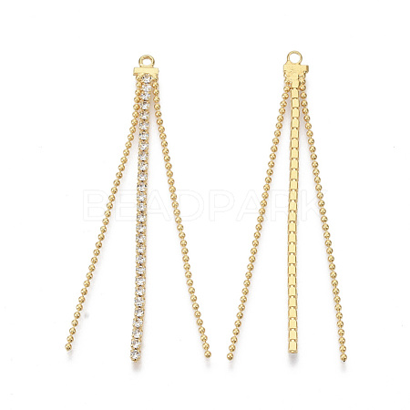 Brass Big Chain Tassel Pendants X-KK-S355-003-NF-1