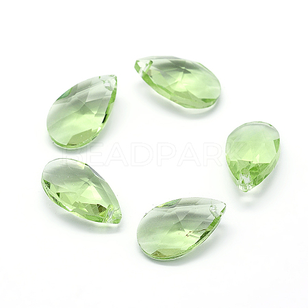Faceted Glass Pendants X-GLAA-F069-S-A11-1
