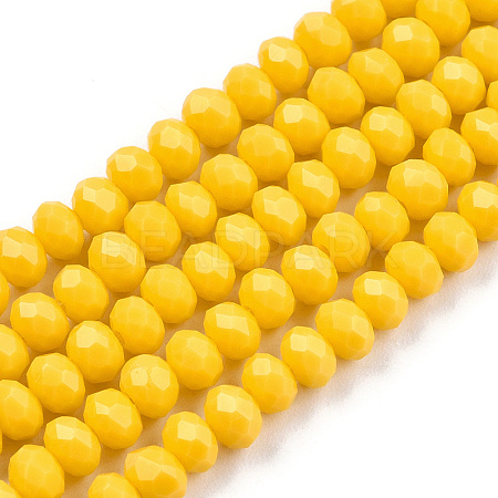 Opaque Solid Color Imitation Jade Glass Beads Strands EGLA-A044-P8mm-D29-1
