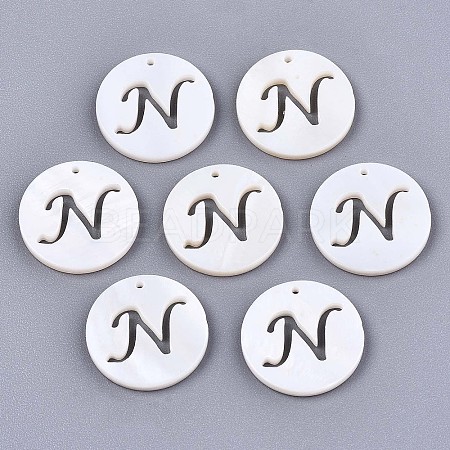 Natural Freshwater Shell Charms SHEL-S276-119N-1