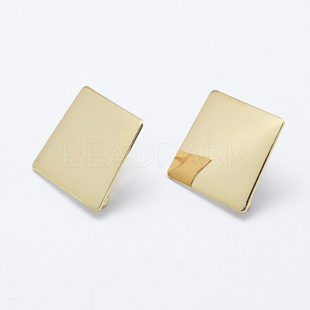 Brass Stud Earring Findings KK-F728-18G-NF-1