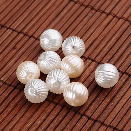 Round Acrylic Imitation Pearl Beads OACR-O002-2586-1