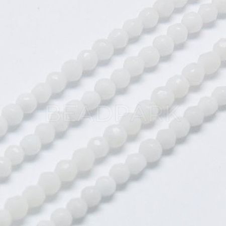 Natural White Jade Beads Strands G-A129-3mm-B05-1