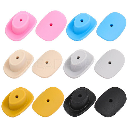 CHGCRAFT 12Pcs 6 Colors Food Grade Eco-Friendly Silicone Beads SIL-CA0002-23-1