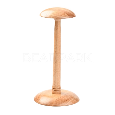 Wooden Dome Shaped Stem Hat Rack AJEW-I051-01B-01-1