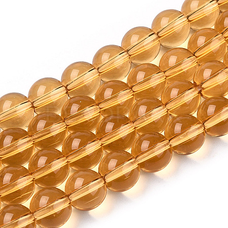 Transparent Glass Beads Strands GLAA-T032-T8mm-08-1