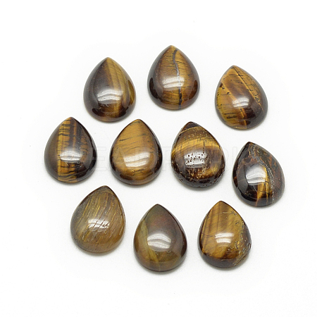 Natural Tiger Eye Cabochons G-R417-10x14-35-1