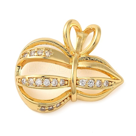 Brass Micro Pave Cubic Pendants KK-M099-05G-1