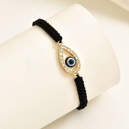 Zinc Alloy and Rhinestone and Resin Link Bracelets WGE843B-02-1