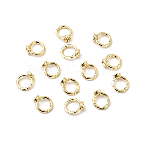 Brass Bead Cap Pendant Bails KK-Z137-02G-02-1