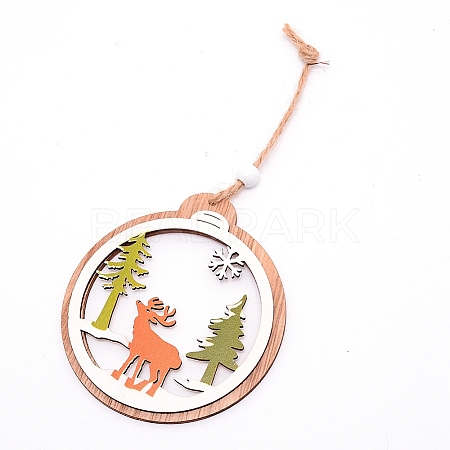 Wooden Ornaments WOOD-WH0107-64-1