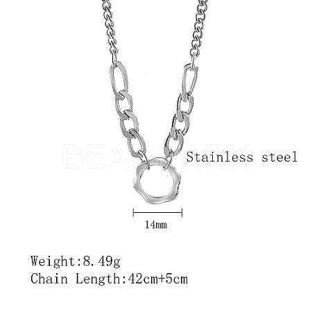 Non-Tarnish Stainless Steel Pendant Necklaces VG5918-1-1