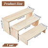 3-Tier Rectangle Wood Jewelry Display Risers ODIS-WH0038-06-2