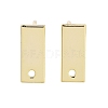 Brass Stud Earrings Findings EJEW-B063-01G-01-1