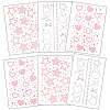 6 Sheets 3 Styles Acrylic Rhinestone Face Body Stickers AJEW-SP0002-68B-7
