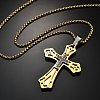 201 Stainless Steel Pendant Necklaces NJEW-H058-04GP-1