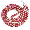 Electroplate Glass Beads Strands X-EGLA-N002-13-A15-2