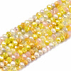 Electroplate Mixed Color Glass Beads Strands GLAA-T006-07-B03-1