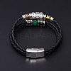 Leather Multi-strand Bracelets BJEW-F352-09P-02-2
