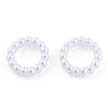ABS Plastic Imitation Pearl Linking Rings OACR-T015-06A-01-3