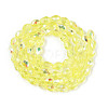 Transparent Electroplate Glass Beads Strands LS-EGLA-N023-6x8mm-A02-2