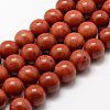 Natural Red Jasper Beads Strands G-G735-49-6mm-A--2