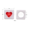 Opaque White Acrylic European Beads OPDL-FS0001-02A-3