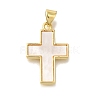 Brass Shell Pendants KK-R002-01G-1