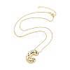 Brass Micro Pave Cubic Zirconia Letter Pendant Necklaces KK-Z069-01G-C-2