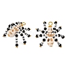 Halloween Theme Dyed Synthetic Turquoise & Glass Seed Beads Pendants PALLOY-MZ00774-03-1