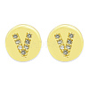 Brass Micro Pave Clear Cubic Zirconia Beads KK-T030-LA843-VX3-1
