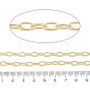 Rack Plating Oval Brass Curb Chains CHC-A010-01G-06-2