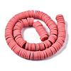 Flat Round Handmade Polymer Clay Beads CLAY-R067-12mm-14-3