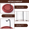 Transparent Glass Shade with Wood Base Watch Display Stand ODIS-WH0038-138-4