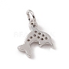 Brass Micro Pave Cubic Zirconia Charms ZIRC-F132-47P-2