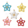 Glass Seed Beaded Star Pendants PALLOY-MZ00524-1