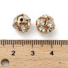 10mm Brass Crystal Rhinestone Beads KK-S519-01C-01G-3