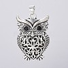 Antique Silver Plated Alloy Pendants PALLOY-L225-G01-AS-1