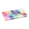 375Pcs 15 Colors Opaque Plastic Beads KY-FS0001-15-2