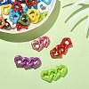 Rainbow Color Plated Acrylic Linking Rings PACR-CJC0001-03-4