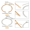  12Pcs 2 Style 304 Stainless Steel  Chain & Brass Cable Chain Bracelet Making AJEW-NB0003-26-2