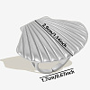 304 Stainless Steel Ocean Shell Beach Ring UR3075-1-1