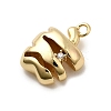Brass Rhinestone Pendants KK-D003-02G-3