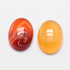 Oval Natural Carnelian Cabochons G-K020-14x10mm-05-2