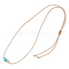 Stylish and Versatile Design Synthetic Turquoise Adjustable Beaded Necklaces for Women BE8921-1