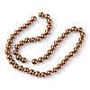 Non-magnetic Synthetic Hematite Beads Strands G-S096-8mm-4-3