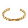 Ion Plating(IP) 304 Stainless Steel Braided Cuff Bangles BJEW-G695-04G-2