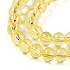 Baking Paint Transparent Glass Beads Strands DGLA-N006-6mm-04-3