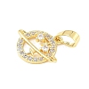 Brass Micro Pave Cubic Zirconia Pendants KK-D357-16D-G-2